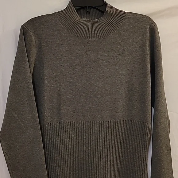 Taylor Heather Grey Mini Sweater Dress - Picture 10 of 11
